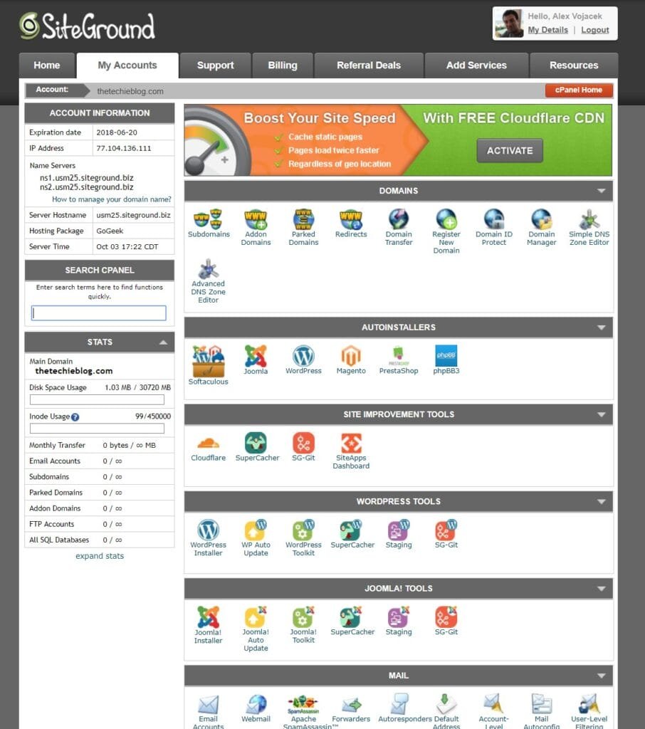SiteGround Hosting Features