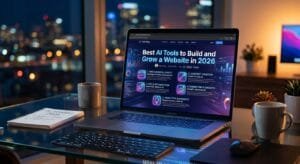 create image of my post Best AI Tools to Build and Grow a Website in 2026