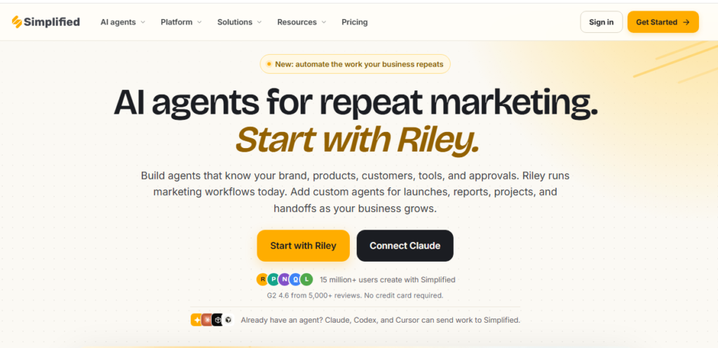 Simplified - AI agents for repeat marketing 